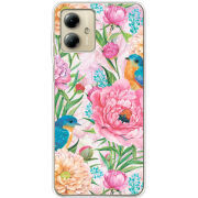 Чехол BoxFace Motorola G14 Birds in Flowers