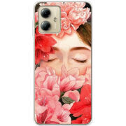 Чехол BoxFace Motorola G14 Girl in Flowers