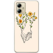 Чехол BoxFace Motorola G14 Flower Hands