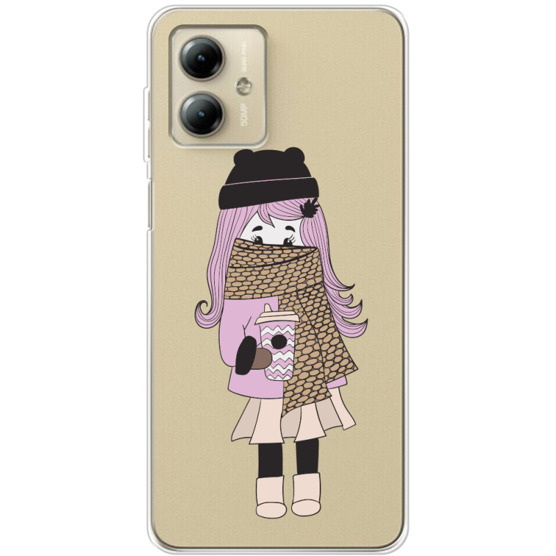 Прозрачный чехол BoxFace Motorola G14 Winter Morning Girl