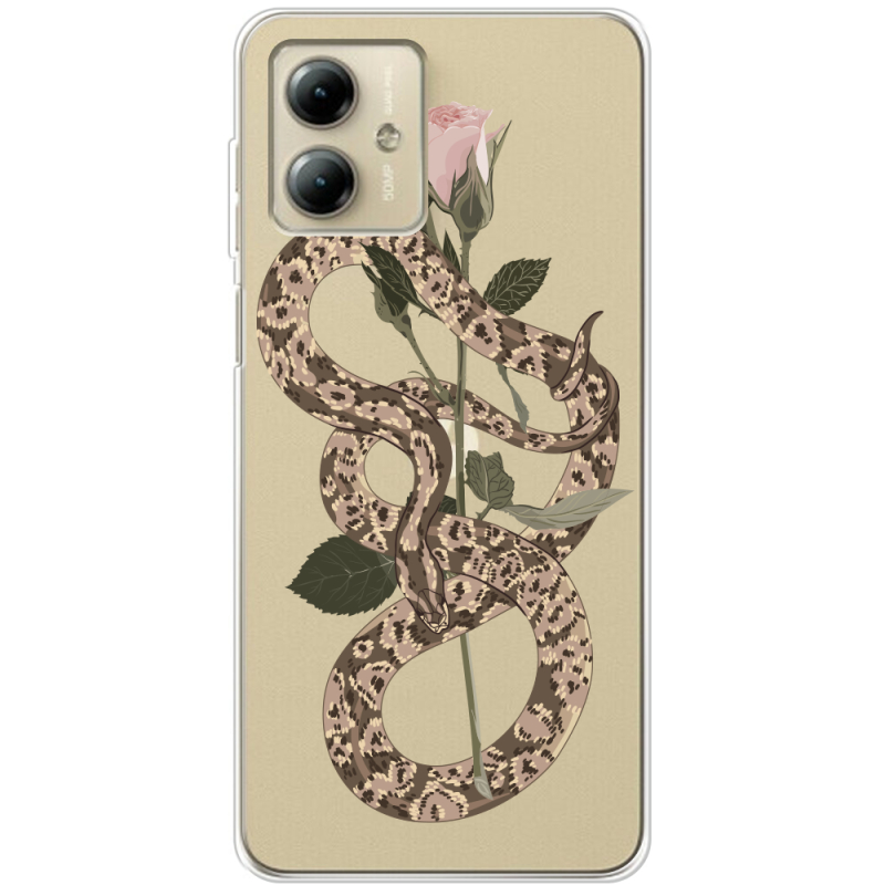 Прозрачный чехол BoxFace Motorola G14 Glamor Snake