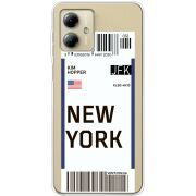 Прозрачный чехол BoxFace Motorola G14 Ticket New York