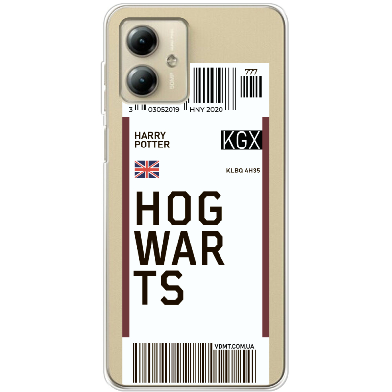 Прозрачный чехол BoxFace Motorola G14 Ticket Hogwarts