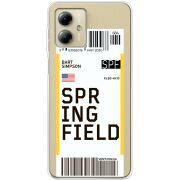 Прозрачный чехол BoxFace Motorola G14 Ticket Springfield