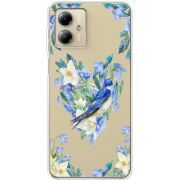 Прозрачный чехол BoxFace Motorola G14 Spring Bird