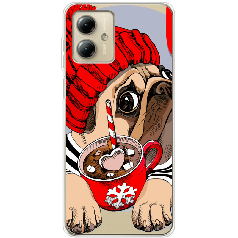 Прозрачный чехол BoxFace Motorola G14 Winter Puggy