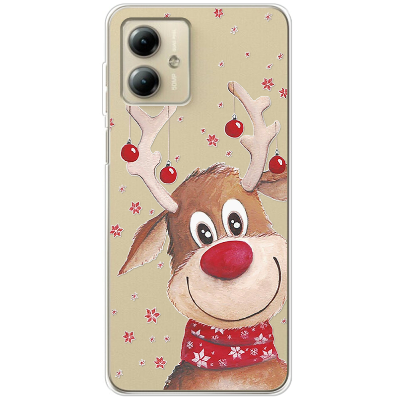 Прозрачный чехол BoxFace Motorola G14 Winter Deer