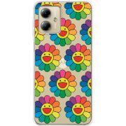 Прозрачный чехол BoxFace Motorola G14 Hippie Flowers