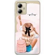 Прозрачный чехол BoxFace Motorola G14 Travel Girl