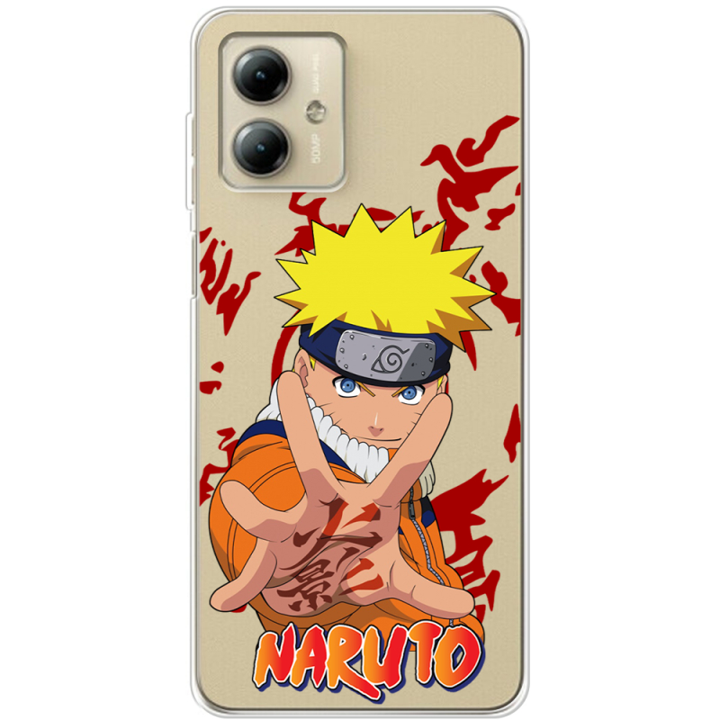 Прозрачный чехол BoxFace Motorola G14 Naruto