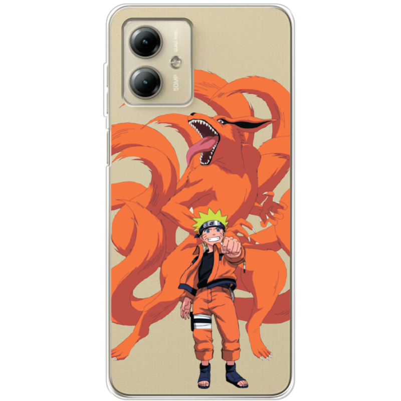 Прозрачный чехол BoxFace Motorola G14 Naruto and Kurama