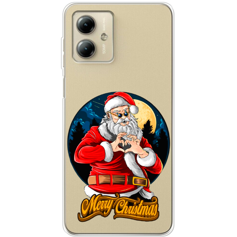 Прозрачный чехол BoxFace Motorola G14 Cool Santa