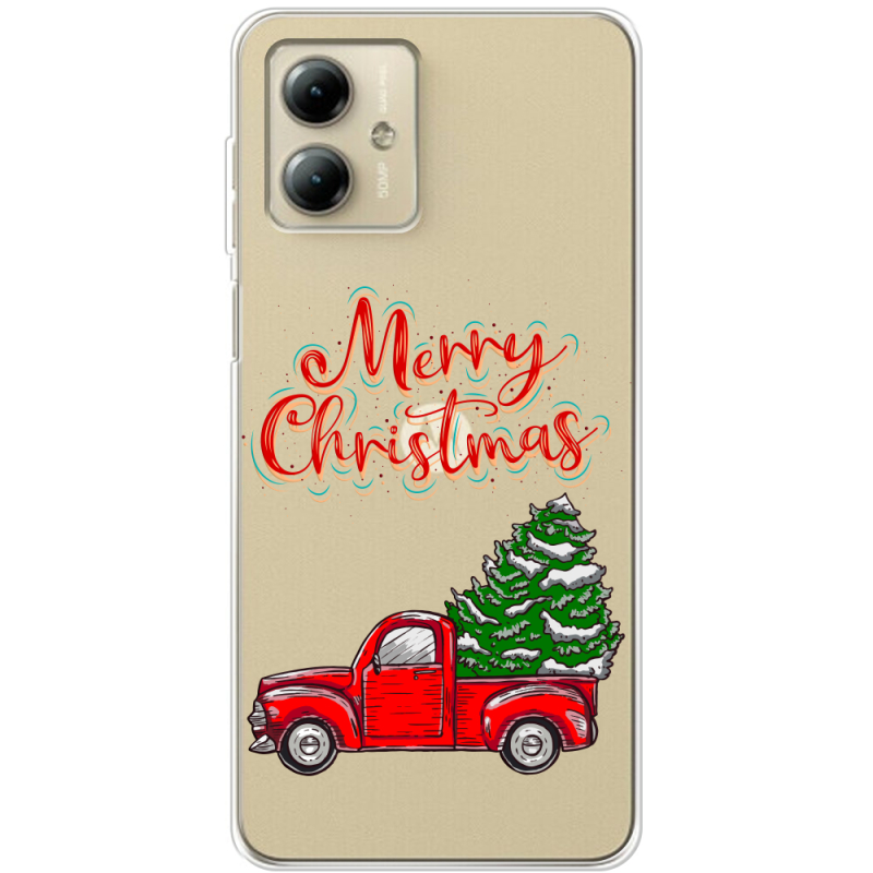 Прозрачный чехол BoxFace Motorola G14 Holiday Car