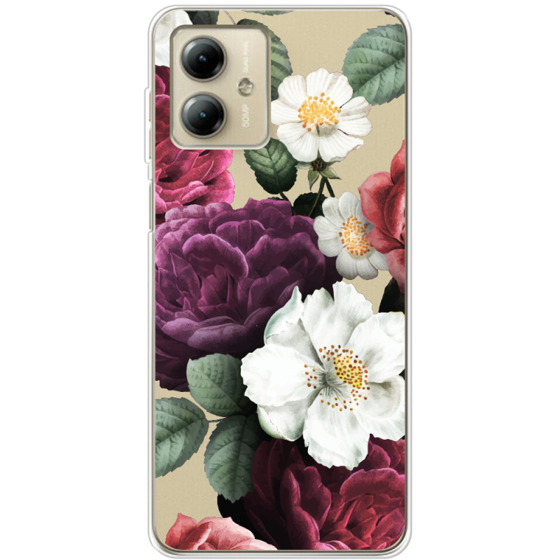 Прозрачный чехол BoxFace Motorola G14 Floral Dark Dreams