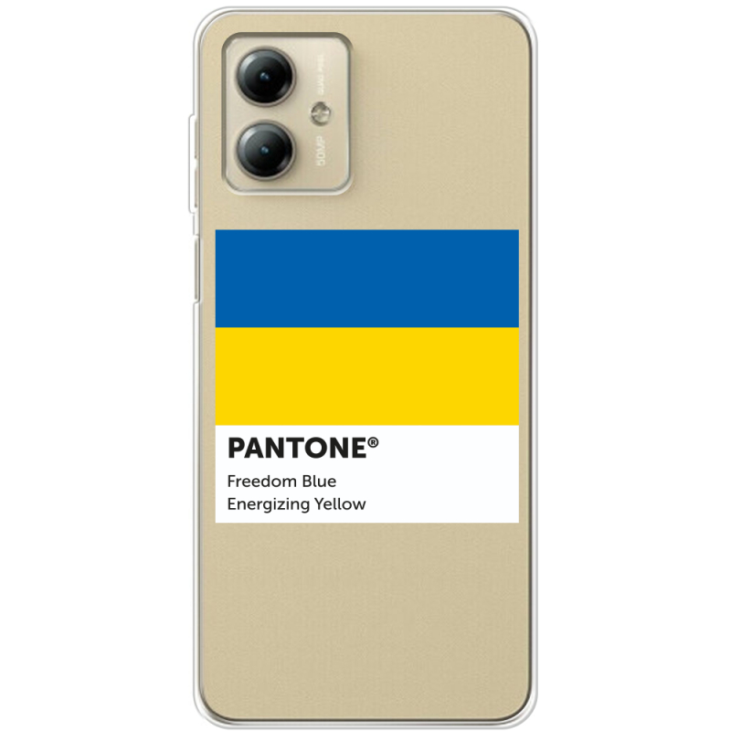 Прозрачный чехол BoxFace Motorola G14 Pantone вільний синій