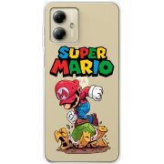 Прозрачный чехол BoxFace Motorola G14 Super Mario