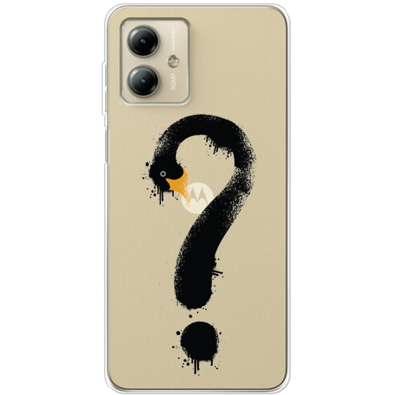 Прозрачный чехол BoxFace Motorola G14 Swan question