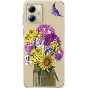 Прозрачный чехол BoxFace Motorola G14 My Bouquet