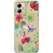 Прозрачный чехол BoxFace Motorola G14 Tropical