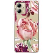 Прозрачный чехол BoxFace Motorola G14 Rose