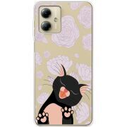 Прозрачный чехол BoxFace Motorola G14 Meow