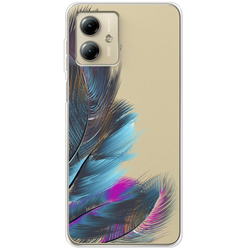 Прозрачный чехол BoxFace Motorola G14 Feathers