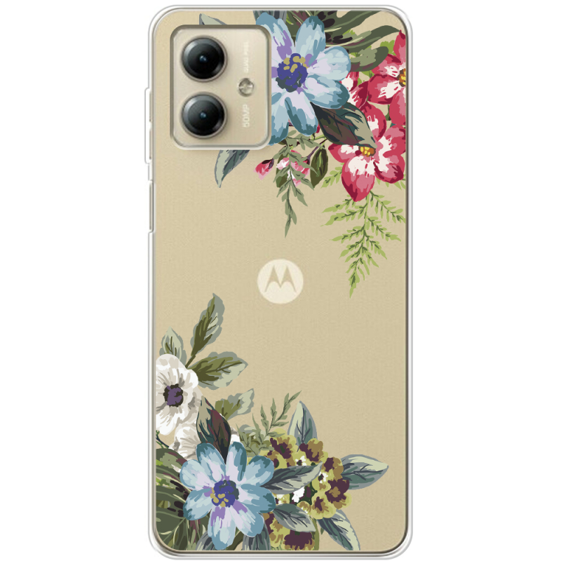 Прозрачный чехол BoxFace Motorola G14 Floral