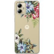 Прозрачный чехол BoxFace Motorola G14 Floral