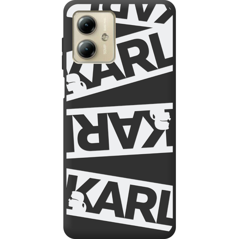 Черный чехол BoxFace Motorola G14 White Karl