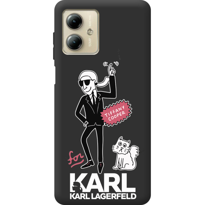 Черный чехол BoxFace Motorola G14 For Karl