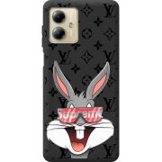 Черный чехол BoxFace Motorola G14 looney bunny