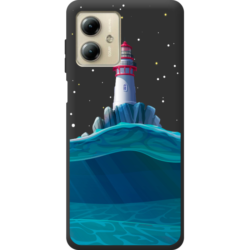 Черный чехол BoxFace Motorola G14 Lighthouse