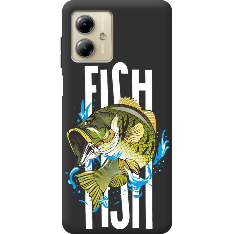 Черный чехол BoxFace Motorola G14 Fish