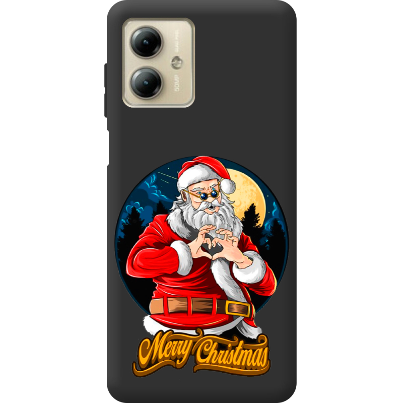 Черный чехол BoxFace Motorola G14 Cool Santa