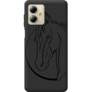 Черный чехол BoxFace Motorola G14 Horse