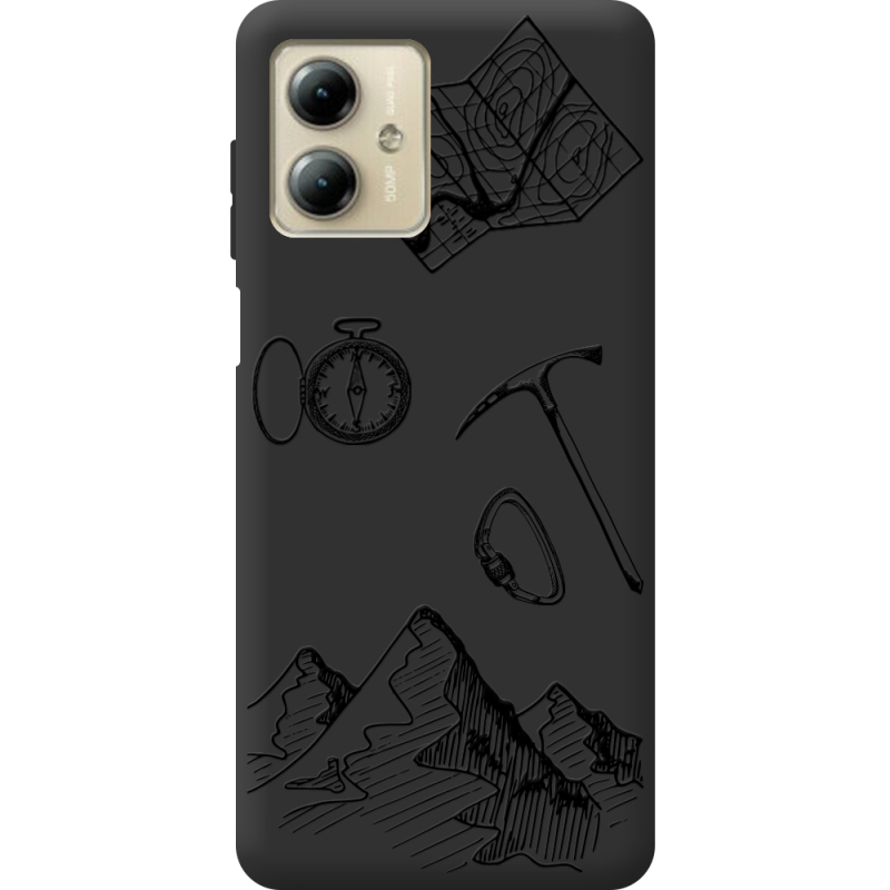 Черный чехол BoxFace Motorola G14 Mountains