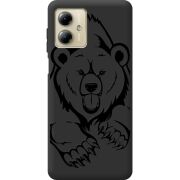 Черный чехол BoxFace Motorola G14 Grizzly Bear