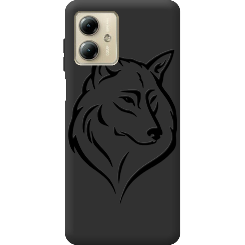 Черный чехол BoxFace Motorola G14 Wolf