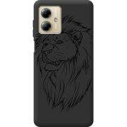 Черный чехол BoxFace Motorola G14 Lion