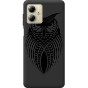 Черный чехол BoxFace Motorola G14 Owl