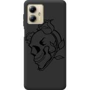 Черный чехол BoxFace Motorola G14 Skull and Roses