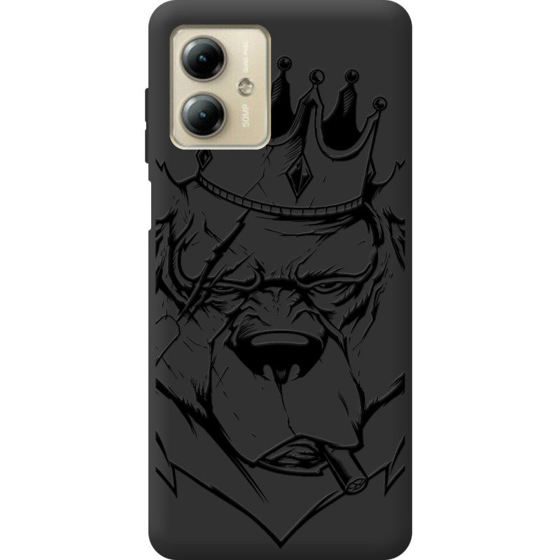 Черный чехол BoxFace Motorola G14 Bear King