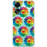 Прозрачный чехол BoxFace OPPO A78 4G Hippie Flowers