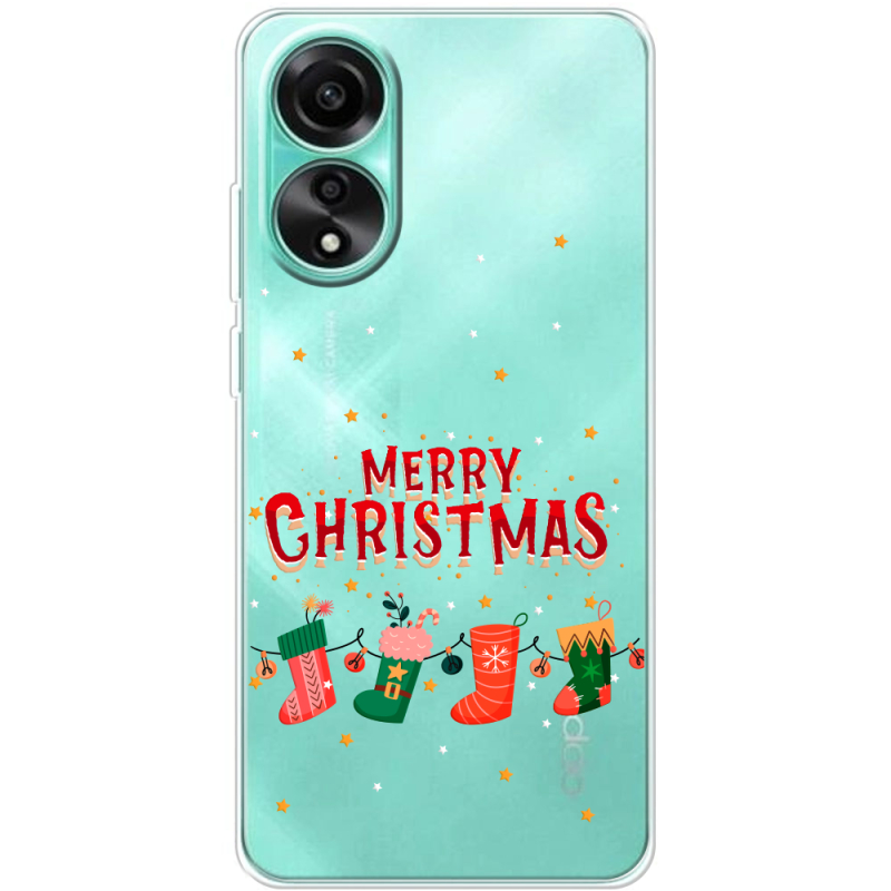 Прозрачный чехол BoxFace OPPO A78 4G Merry Christmas