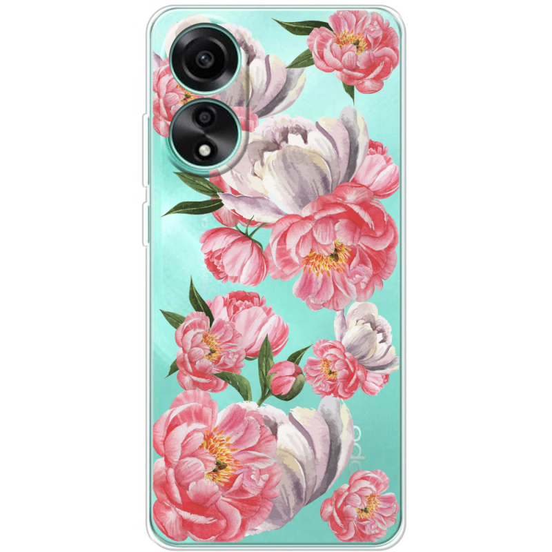 Прозрачный чехол BoxFace OPPO A78 4G Peony Watercolor Style