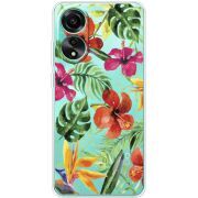 Прозрачный чехол BoxFace OPPO A78 4G Tropical Flowers