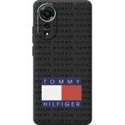 Черный чехол BoxFace OPPO A78 4G Tommy Print