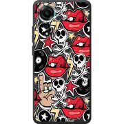 Черный чехол BoxFace OPPO A78 4G Rock Graffiti