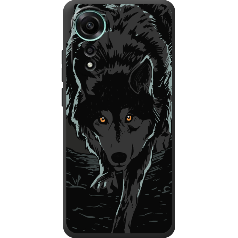 Черный чехол BoxFace OPPO A78 4G Wolf