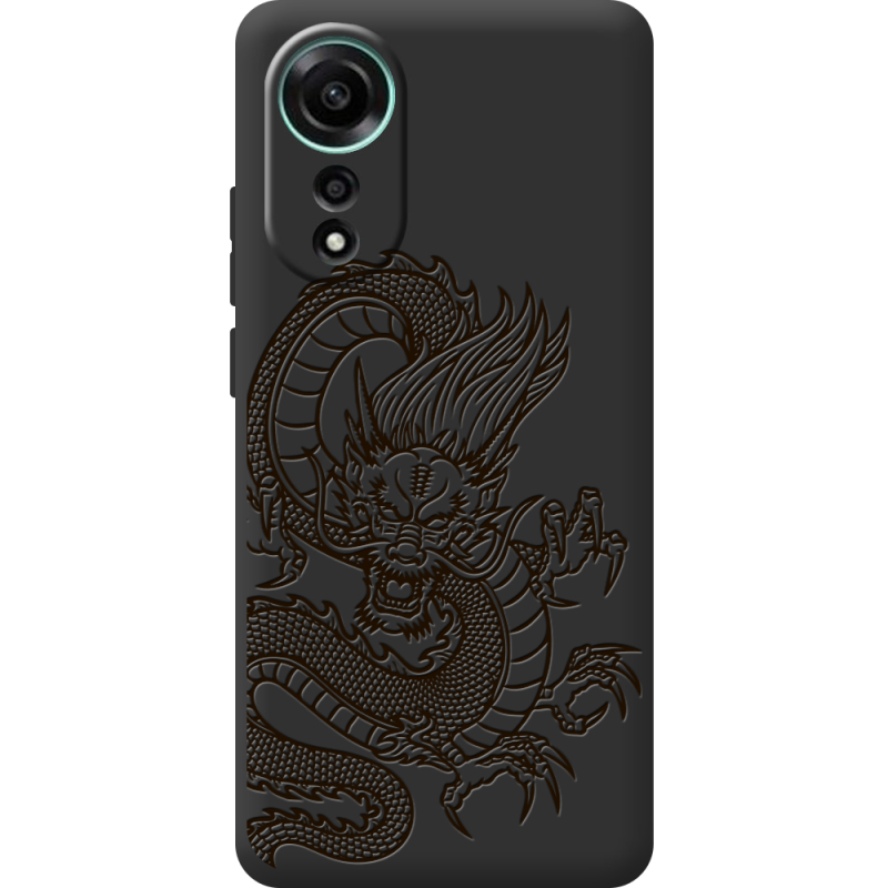 Черный чехол BoxFace OPPO A78 4G Chinese Dragon